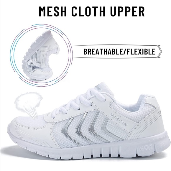 White Breathable Sneakers | Size 7 - Picture 3 of 5